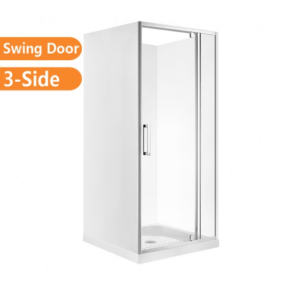 900*900*900mm 1900mm Height 3-Side Swing Door Square Shower Box